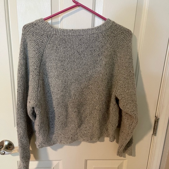 Grey sweater with sequins. Worn once! #sequins - Picture 2 of 4